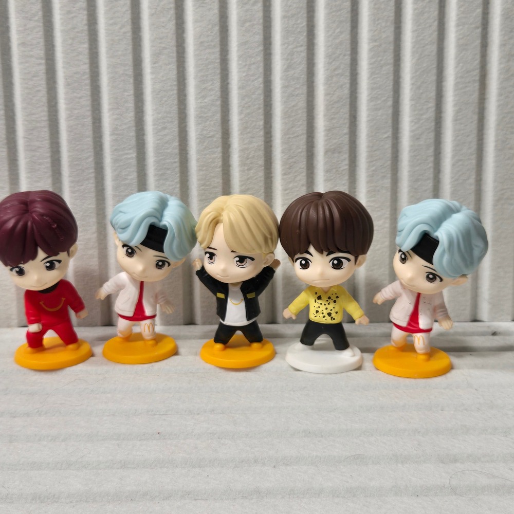 BTS TinyTAN McDonald's Happy‎ Meal Figures Lot of 5 Collectible Mini Toys K-Pop